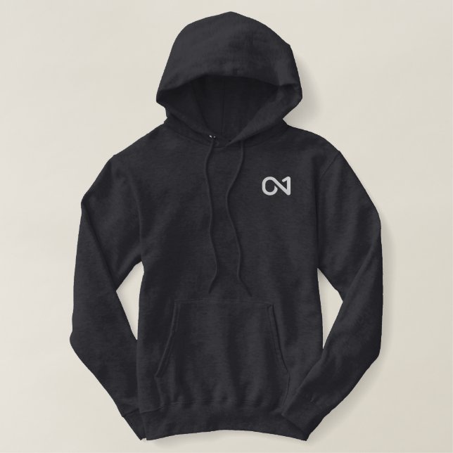 ON1 Logo Charcoal Embroidered Hoodie (Design Front)