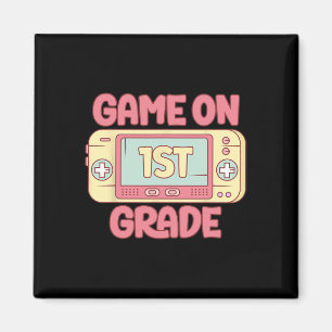 On 1st Grade Cool Video Game Back To School Kids B Magnet