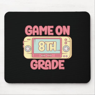 On 8th Grade Cool Video Game Back To School Kids B Mouse Pad