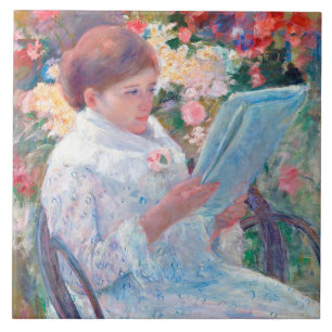 On a Balcony, Mary Cassatt Ceramic Tile