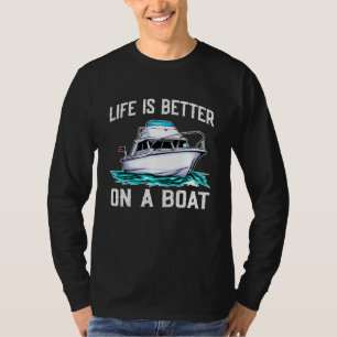 On A Boating Boat Captain Pontoon T-Shirt
