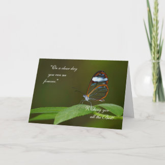 "On a Clear Day" Glasswing Butterfly Design Card