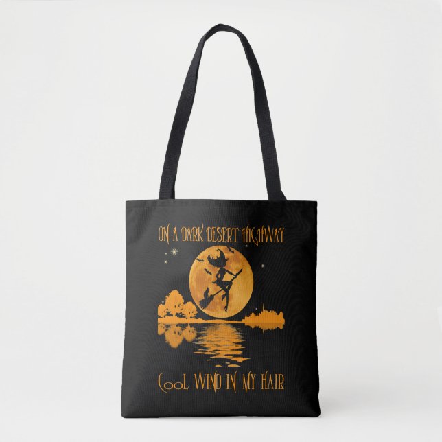 On A Dark Desert Highway witch Tote Bag (Front)