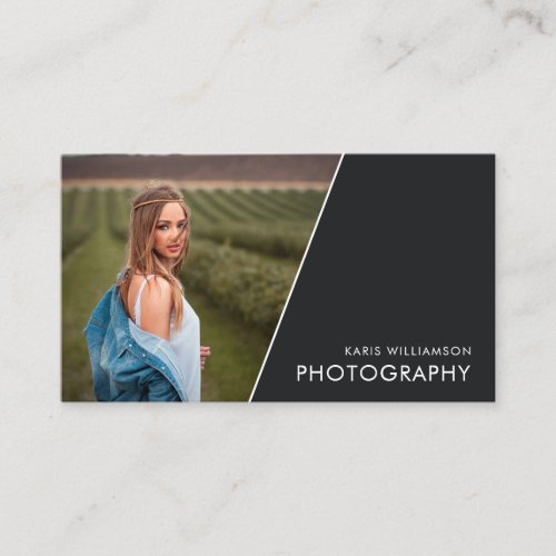On a Diagonal  Modern Photography Business Card