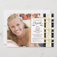 On a Happy Note Photo Piano Recital Invitation