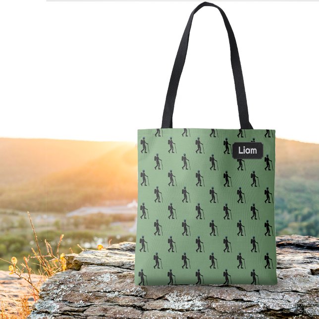 On a Hike - Rambler motif with own name / initials Tote Bag (Creator Uploaded)