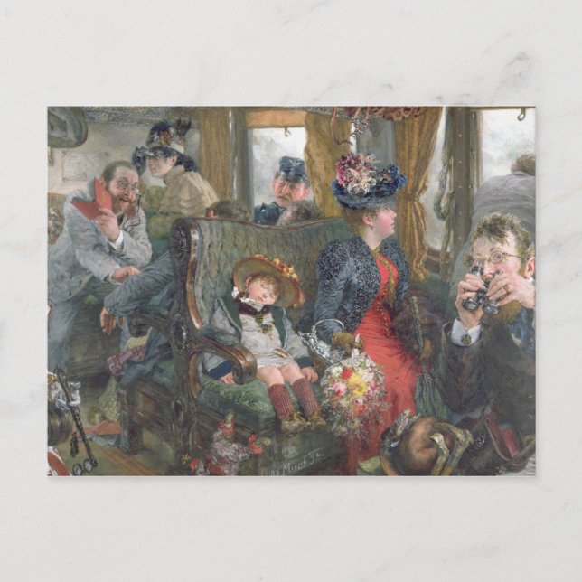 On a Journey to Beautiful Countryside, 1892 Postcard (Front)