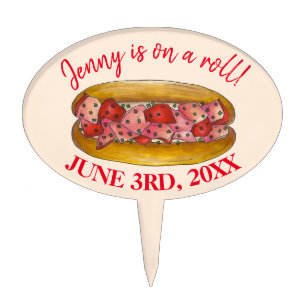 On a Lobster Roll Congratulations Maine Sandwich Cake Topper