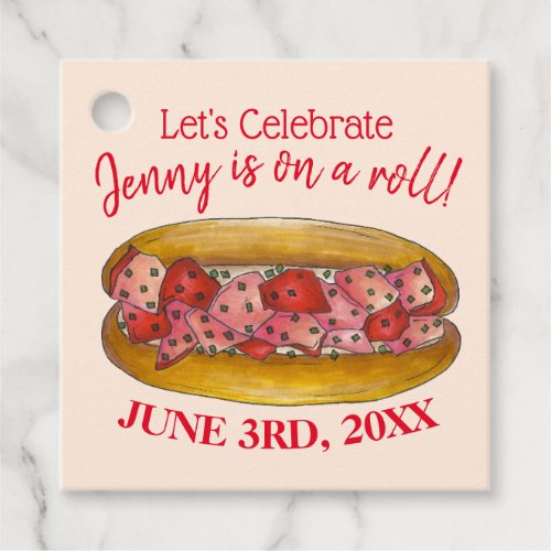 On a Lobster Roll Congratulations Maine Sandwich Favor Tags