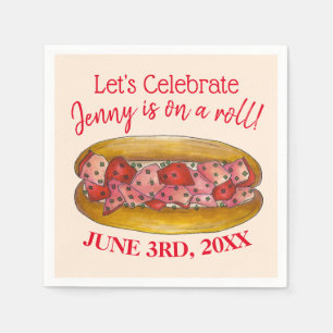 On a Lobster Roll Congratulations Maine Sandwich Napkins