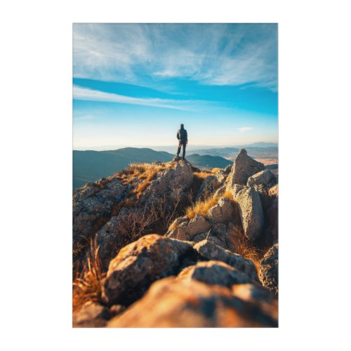 On a majestic autumn rocks acrylic print