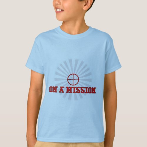 ON A MISSION Sniper Scope Artwork Cool  T_Shirt