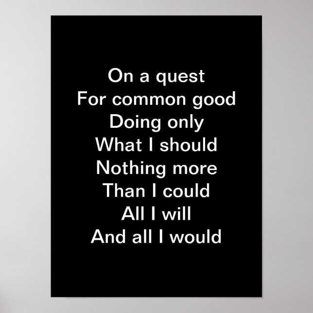 On A Quest Poster (Front)