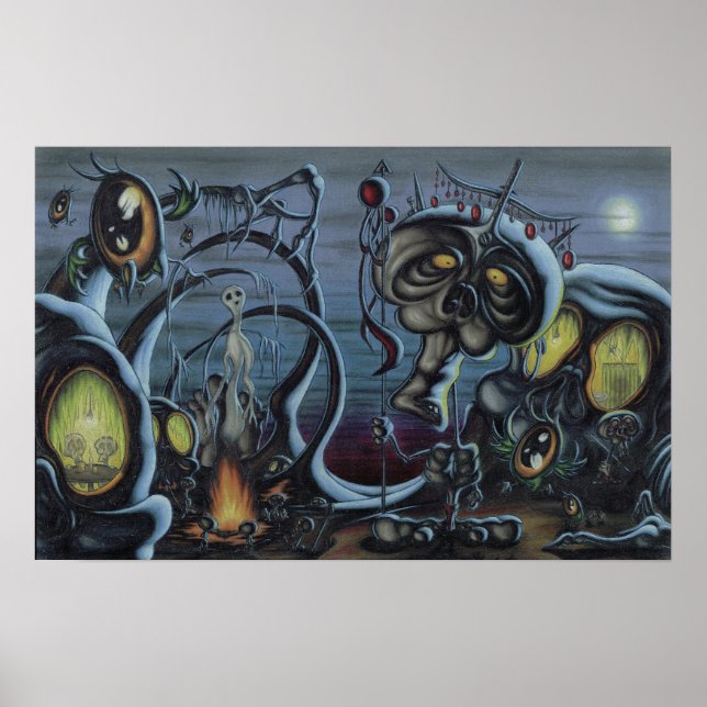 On a Quiet Moonlit Evening Poster (Front)