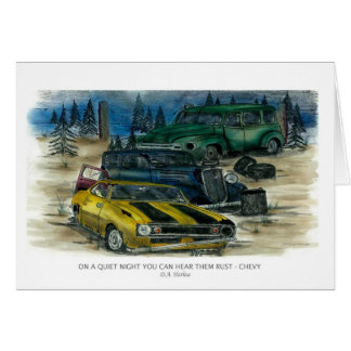 ON A QUIET NIGHT YOU CAN HEAR THEM RUST - CHEVY w- Cards