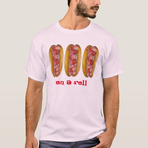 On a Roll Maine Lobster Roll Tee Shirt