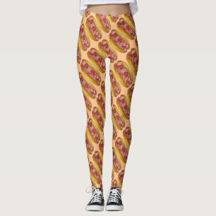 On a Roll Maine Lobster Rolls Sandwich Foodie Food Leggings