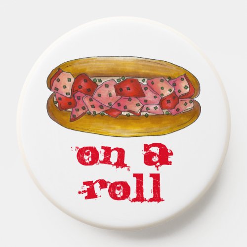 On a Roll Maine ME Lobster Roll Seafood Sandwich PopSocket
