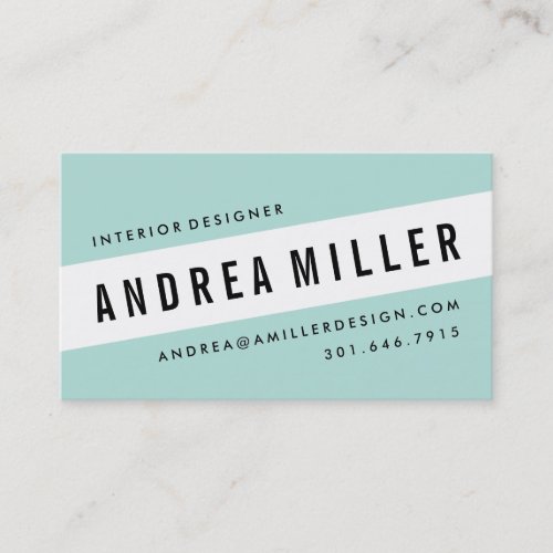 On A Slant Bold Graphic Business Card