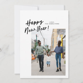On A Slant New Year Flat Photo Card