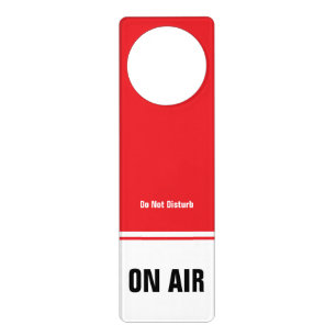 On Air Do Not Disturb Red Door Hanger
