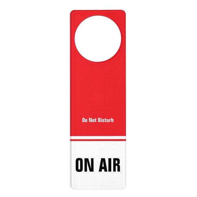 On Air Do Not Disturb Red Door Hanger (Front)