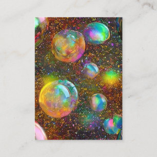 On Air Drop Iridescent Stunning Whimsical Bubble Business Card