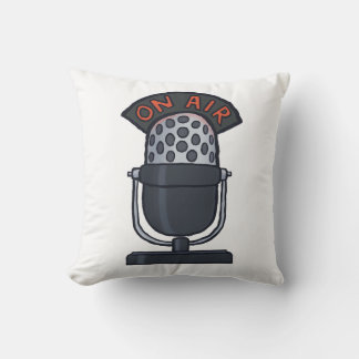 On air mic throw pillow