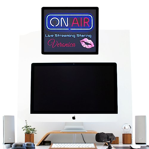 On Air Neon and Lip Prints Custom LED Sign
