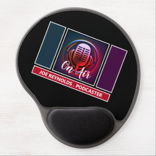On Air Podcaster, Retro Podcast Gel Mouse Pad