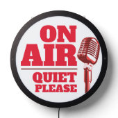 On air Quiet please microphone red LED Sign (Lights Off)