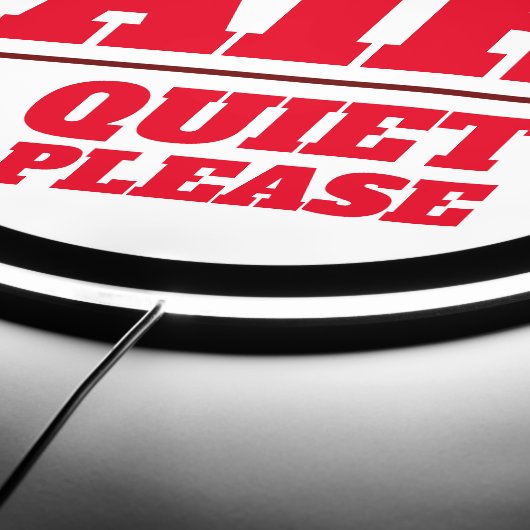 On air Quiet please microphone red LED Sign (Edge)