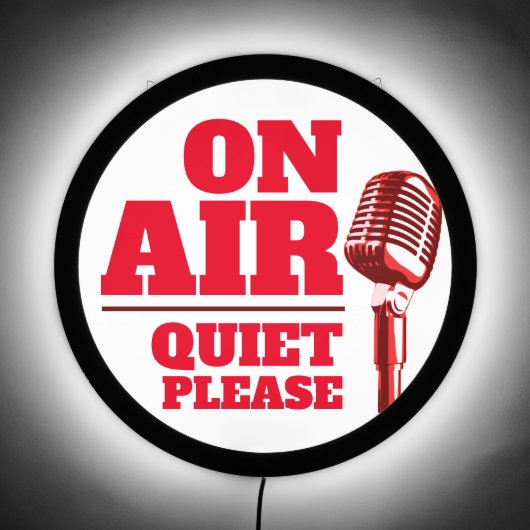 On air Quiet please microphone red LED Sign (Front)