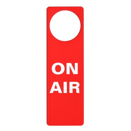 On Air Recording Door Knob Hanger Sign Zazzle Com
