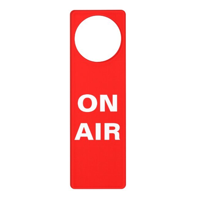 On AIr recording door knob hanger sign (Front)