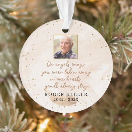 On Angels Wings Photo Acrylic Ornament