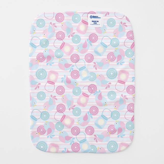 On Baby Pains Baby Burp Cloth (Back)