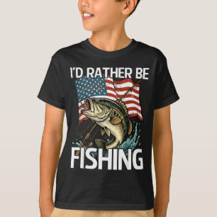 On-back i'd be fishing funny bass fishing humor T-Shirt