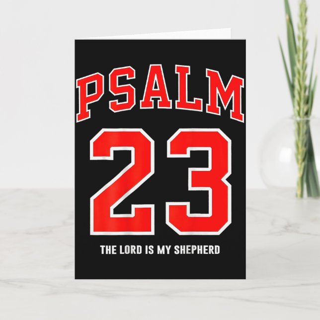 (on Back) Psalm 23 The Lord Is My Shepherd  Card (Front)