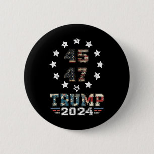 (on Back) Western Trump Cowboy You Missed Again  Button