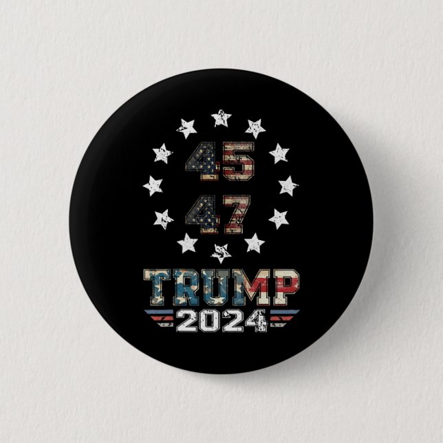(on Back) Western Trump Cowboy You Missed Again  Button (Front)