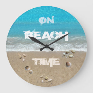 On Beach Time (customizable) Clock