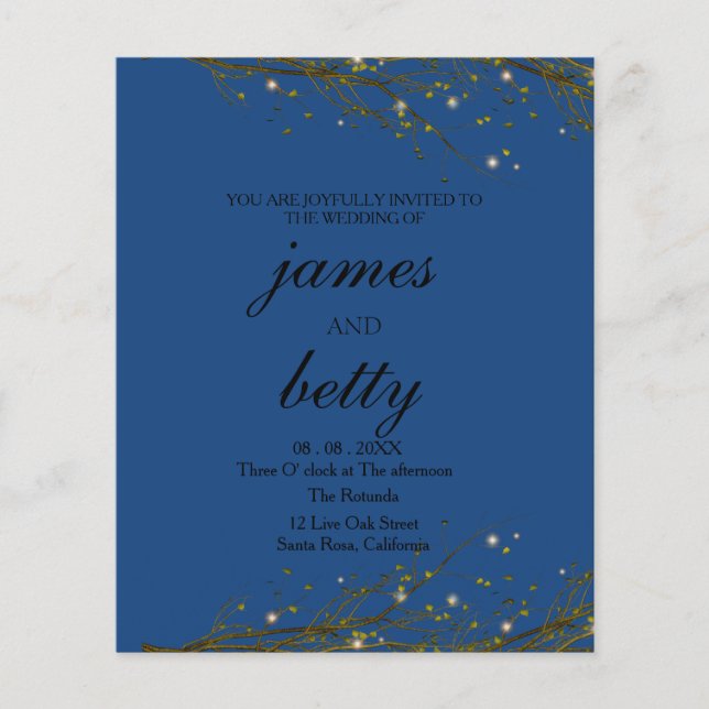 On Budget Flyer Rustic Script Invitation (Front)