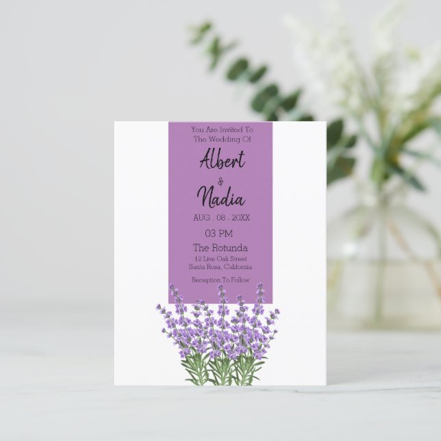 On Budget Purple Lavender Elegant Wedding  (Standing Front)