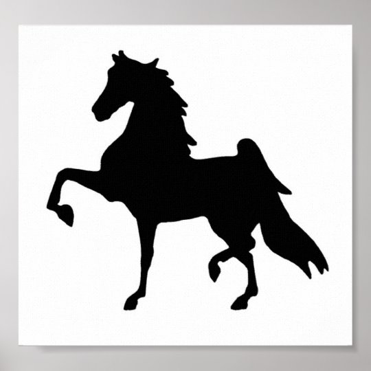 Download On Canvas Saddlebred silhouette Poster | Zazzle.com