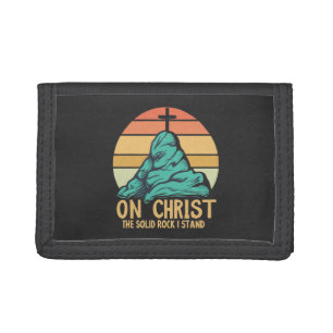 On Christ the Solid Rock I Stand Trifold Wallet