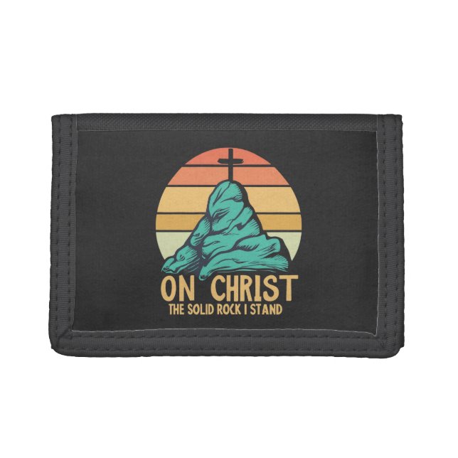 On Christ the Solid Rock I Stand Trifold Wallet (Front)