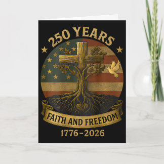 On Ck Flag Cross 250 Years Faith And Freedom 1776- Card