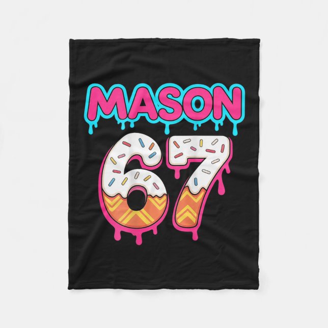 (on Ck) Six Seven Ice Cream Drip Sport 67 Mason Me Fleece Blanket (Front)