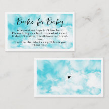 On Cloud 9 Blue Watercolor Books for Baby Shower